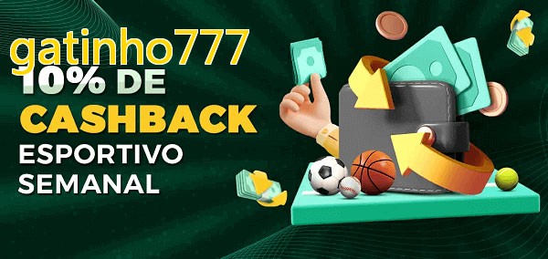 10% de bônus de cashback na gatinho777